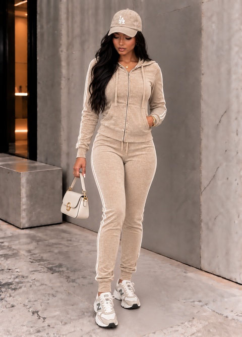 Washed Hoodie Top & Pants Set