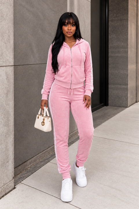 Washed Hoodie Top & Pants Set