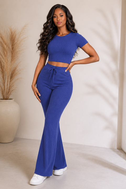 Ribbed Top & Pants Set