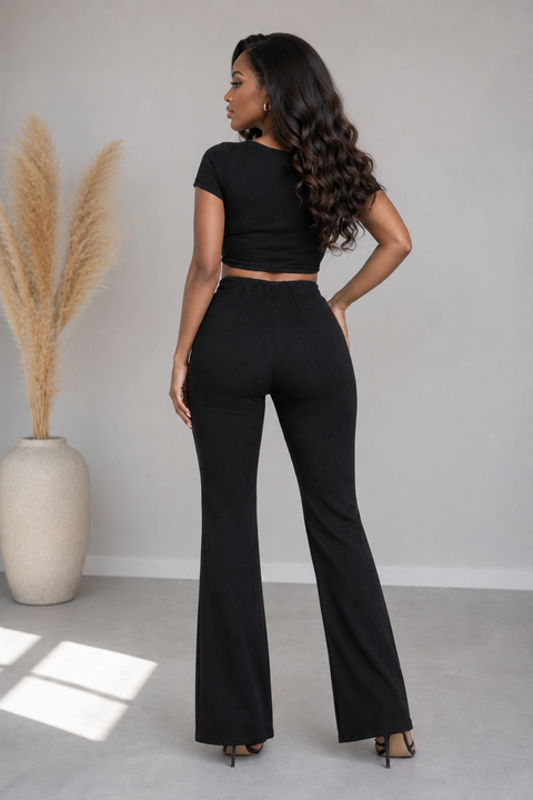 Ribbed Top & Pants Set