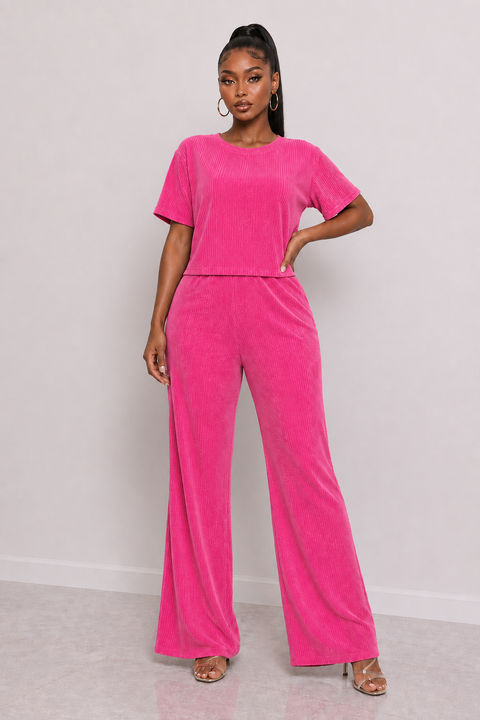Ribbed Top & Pants Set