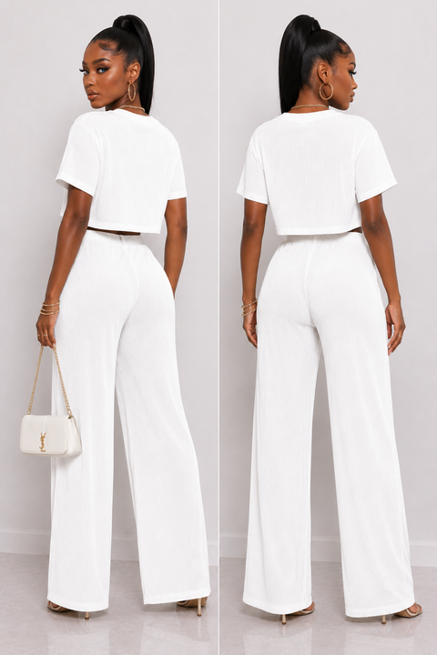 Ribbed Top & Pants Set