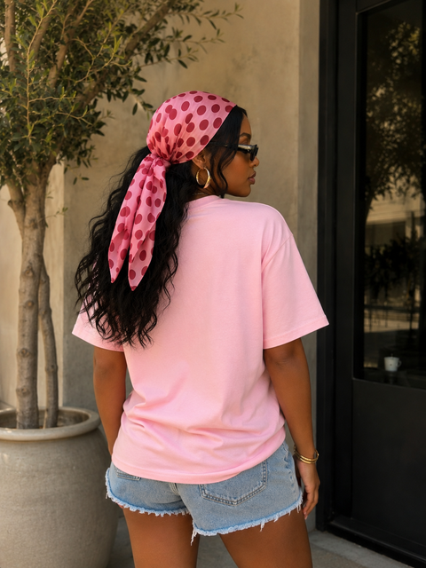 Print T Shirt With Scarf Set