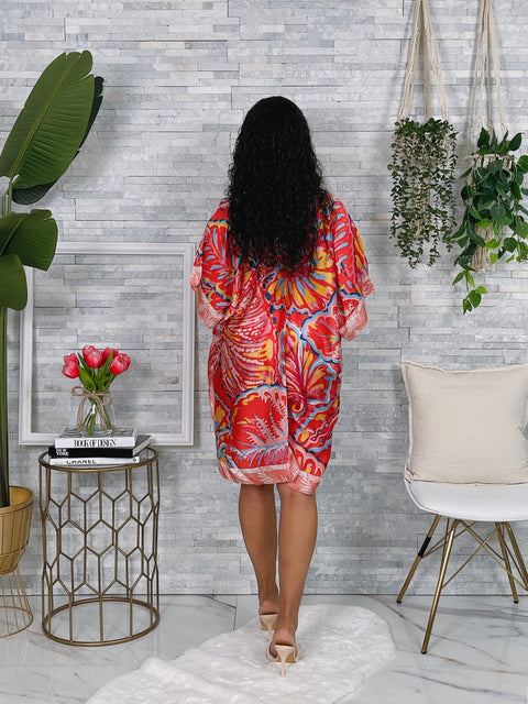 Floral Print Kimono