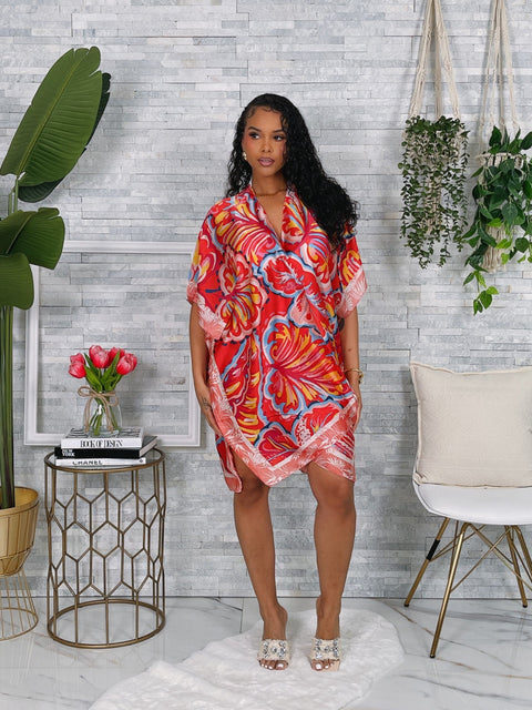 Floral Print Kimono