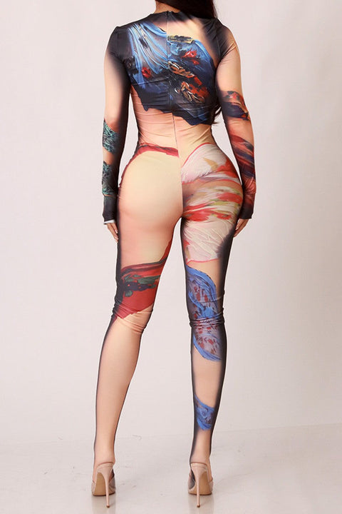 Multi Color LS Jumpsuit