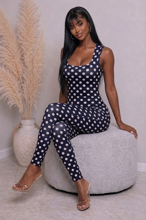 Polka Dot Tank Jumpsuit