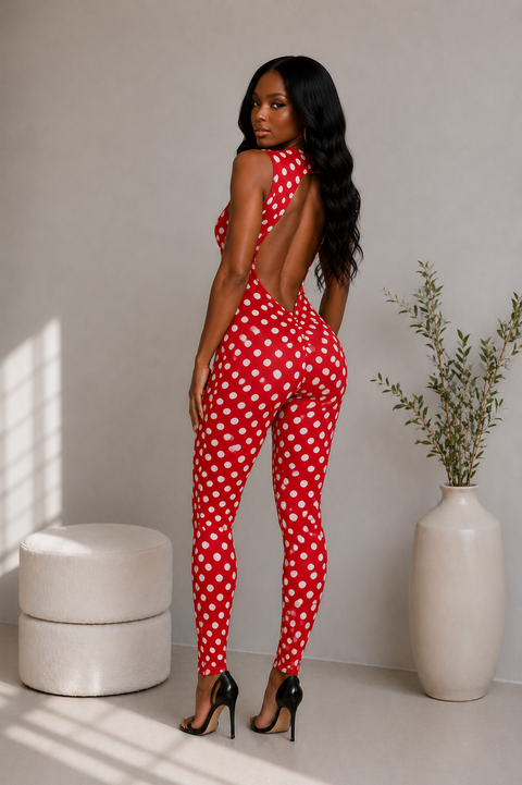 Polka Dot Tank Jumpsuit