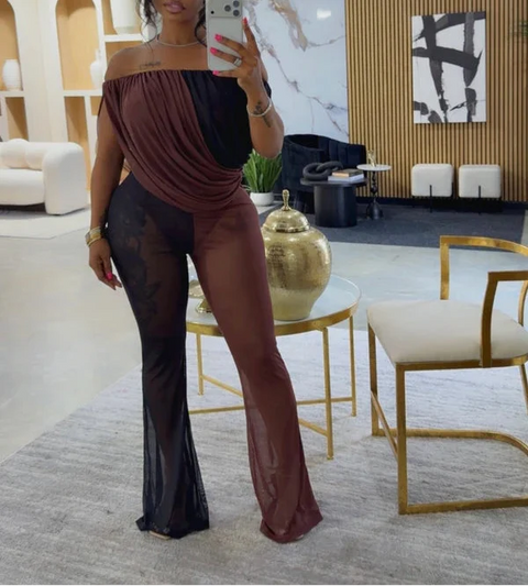 Mesh Bodysuit & Pants Set