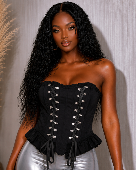 Lace Down Eyelets Corset