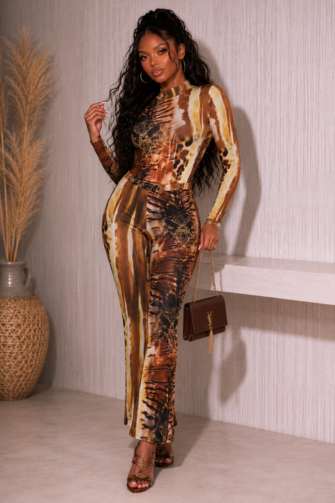 Mesh LS Bodysuit & Pants Set