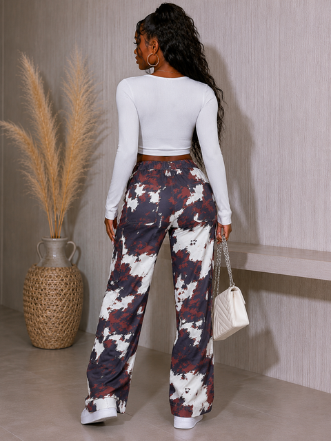 Printed Cargo Pants