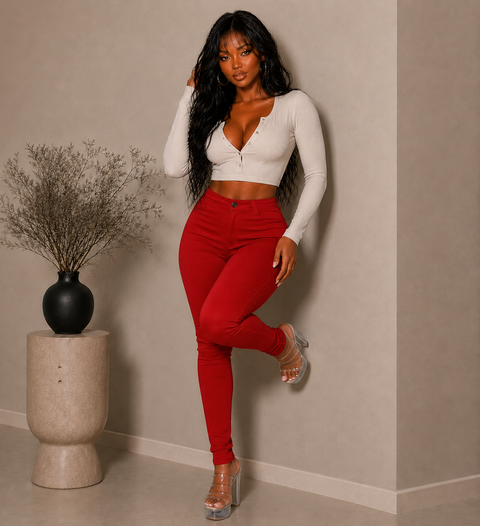 High Waist Stretch Pants