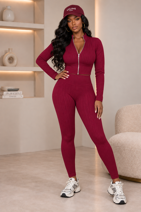 Fleece Seamless Jacket & Leggings Set