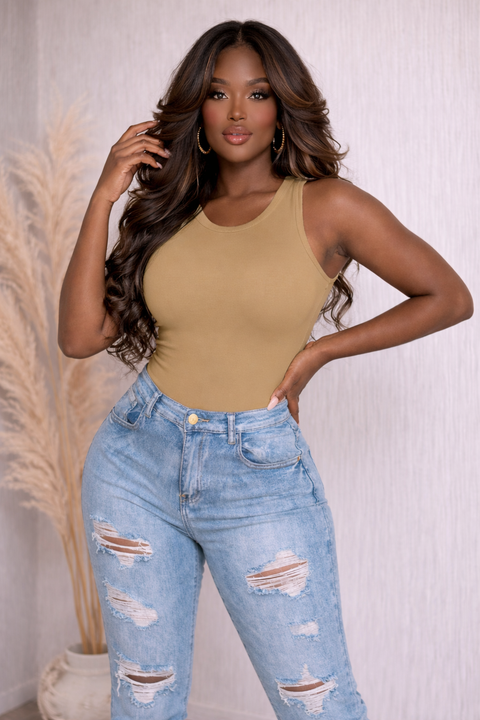 Solid Sleeveless Bodysuit