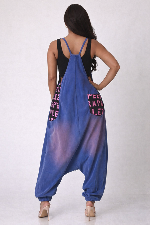 Patchwork Baggy Washed Overall