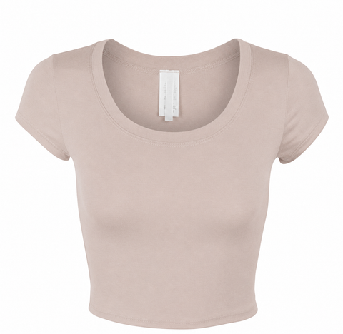 S/S Solid Crop Top