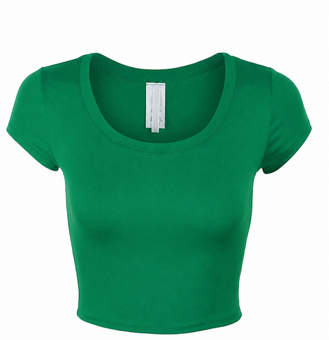 S/S Solid Crop Top