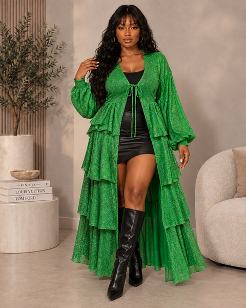 Tiered Tie Front Duster (Plus)