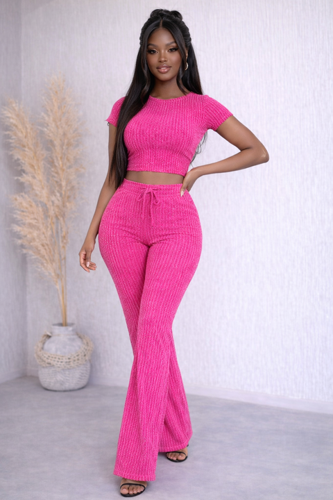 Ribbed Top & Pants Set