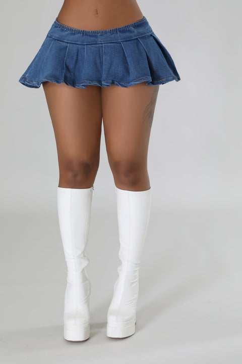 Denim Mini Skort