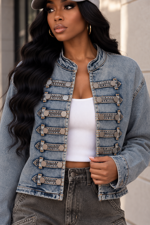 Napoleon Button Denim Jacket