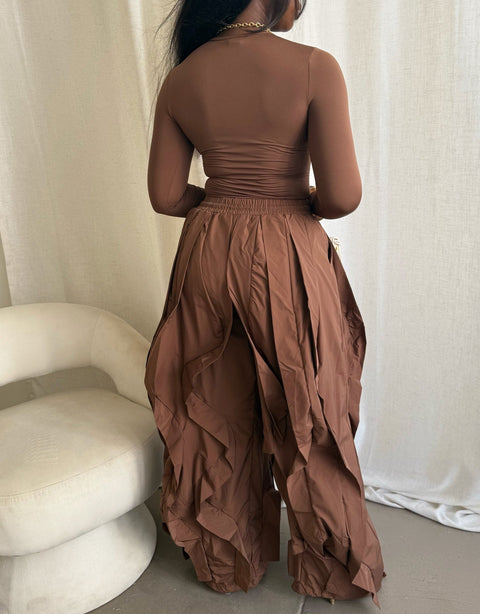 Ruffle Drawstring Jogger Pants