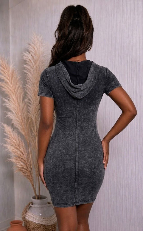 Washed Hoodie SS Dress