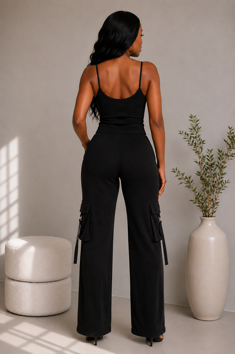 Cami Crop Top & Cargo Pants Set
