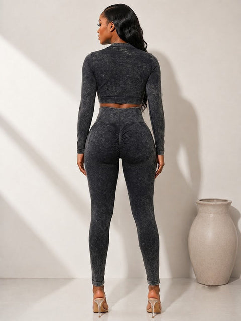 Washed Rib LS Top & Leggings Set