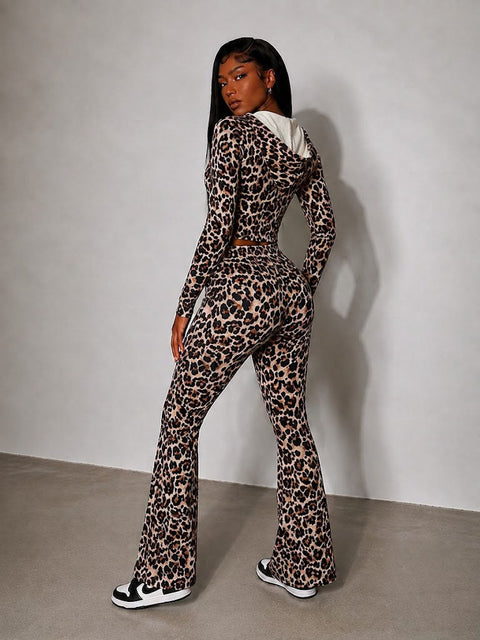Printed Hoodie Jacket & Pants Set