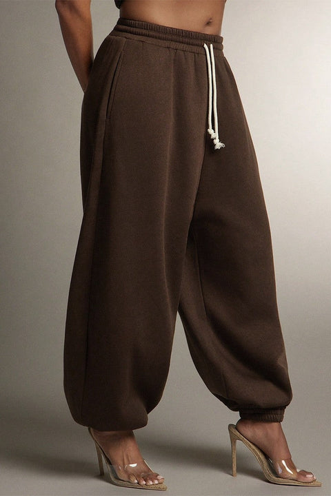 Fleece Cowl Neck Top & Jogger Set