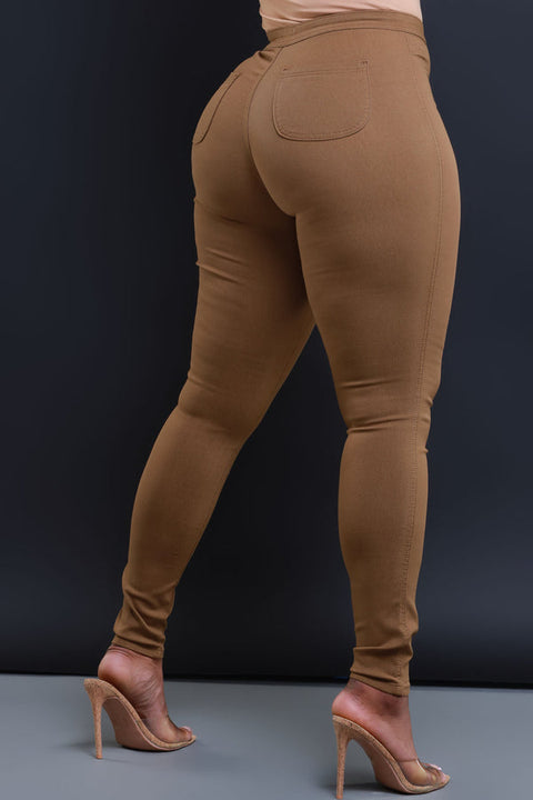 High Waist Stretch Pants (Plus)