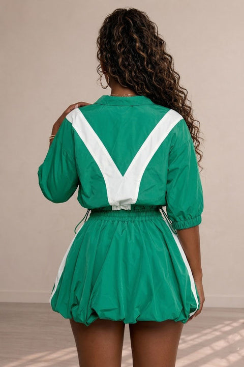 Track Top & Bubble Skirt Set