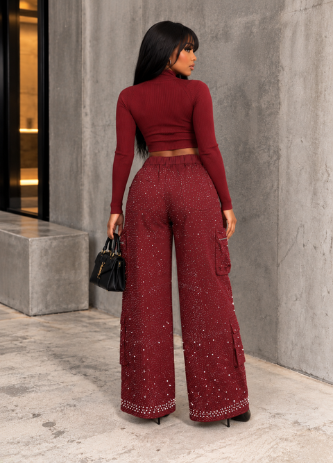 All Over Stone Pearl Cargo Pants