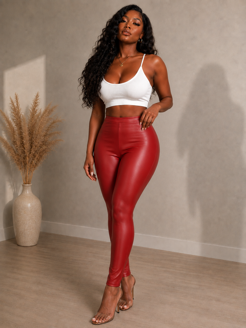 Faux PU Leggings