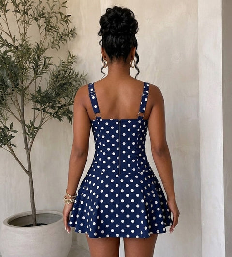Polkadot Flare Mini Dress