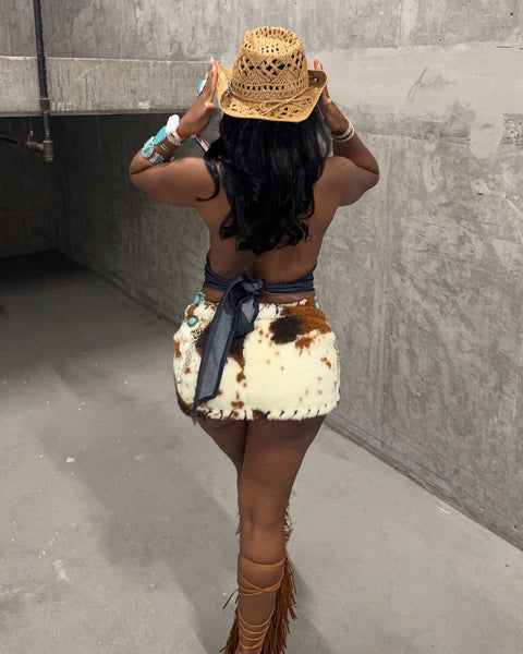 Boho Link Straw Cowboy Hat