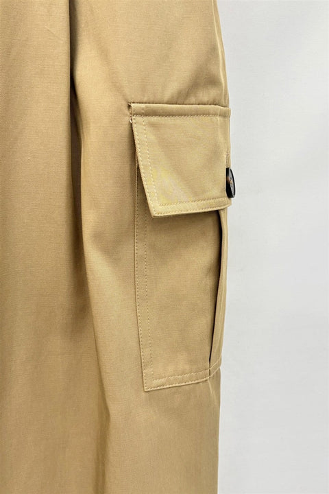 Trench Style Belted Jumpsuit