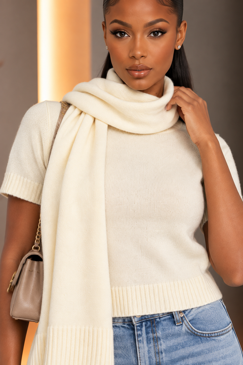 Knit Top With Scarf