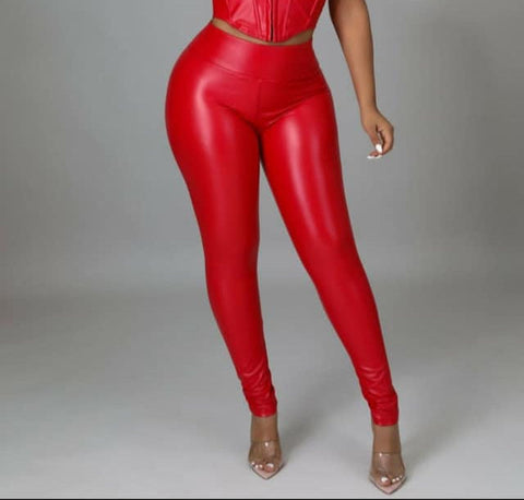 PU High Waist Leggings
