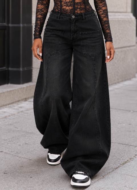 Washed Barrel Jeans