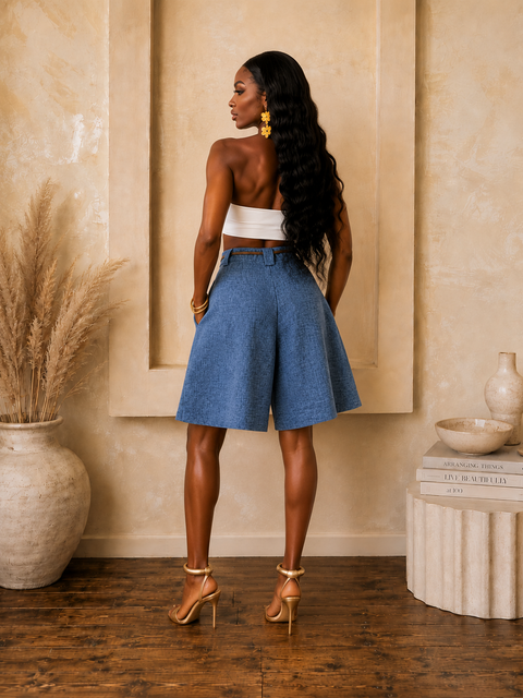 Linen Belted Jorts