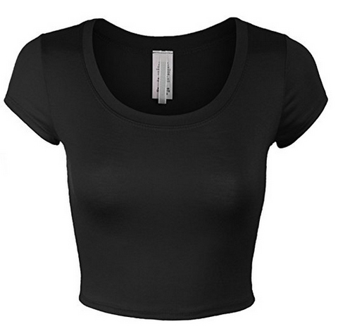 S/S Solid Crop Top