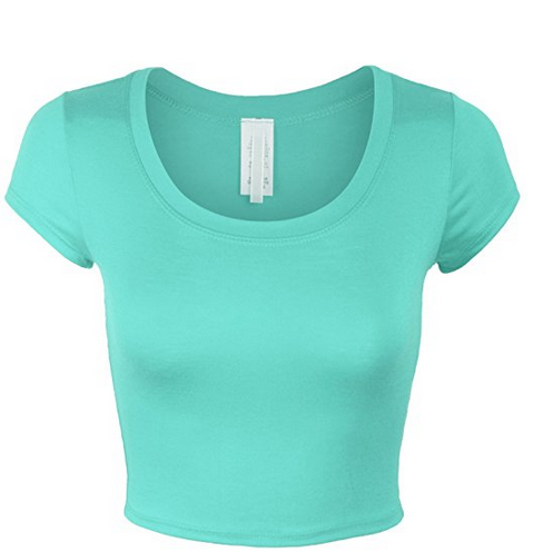S/S Solid Crop Top
