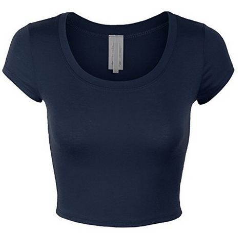 S/S Solid Crop Top