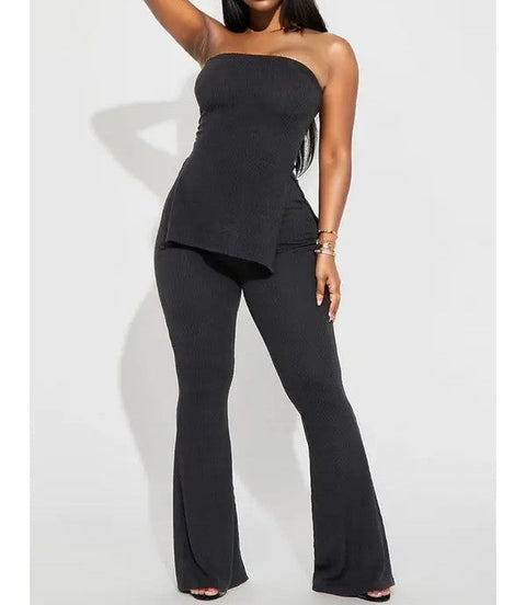 Ribbed Tube Top & Pants Set