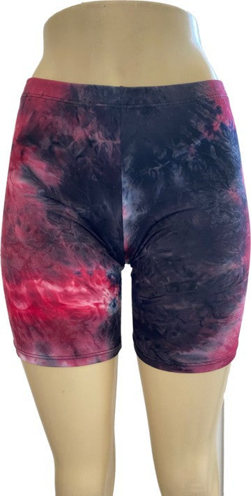 Tie Dye Cotton Biker Shorts
