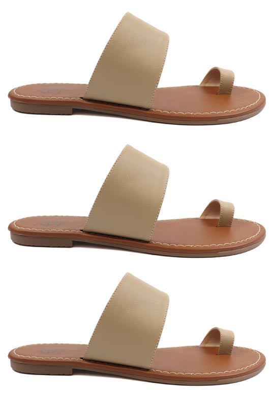 Toe Ring Slide Sandals