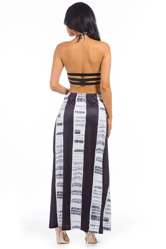 Black Multi Color Maxi Dress